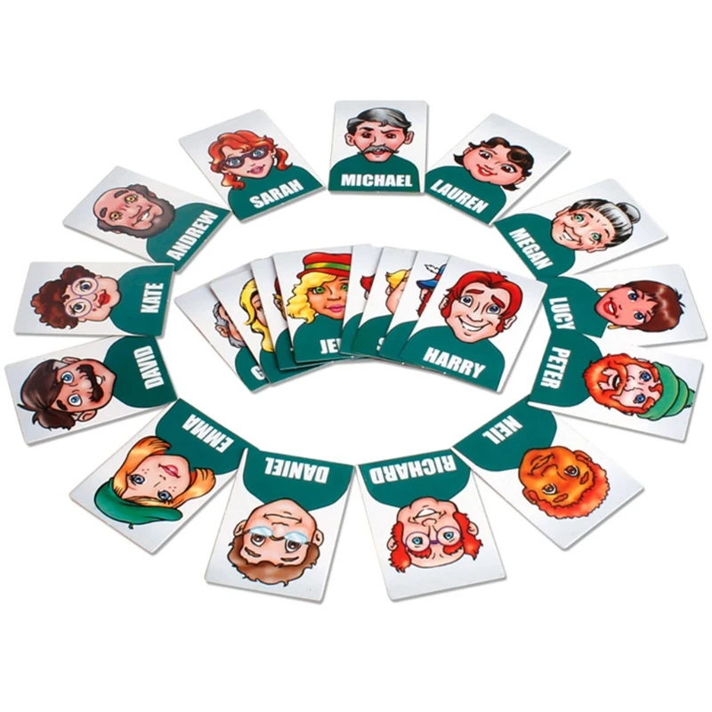 Qui est-ce? Jeux de société classiques pour enfants, jeu de fête coule, jeu de devinettes de mémoire familial, jouet anti-stress Montessori drôle,