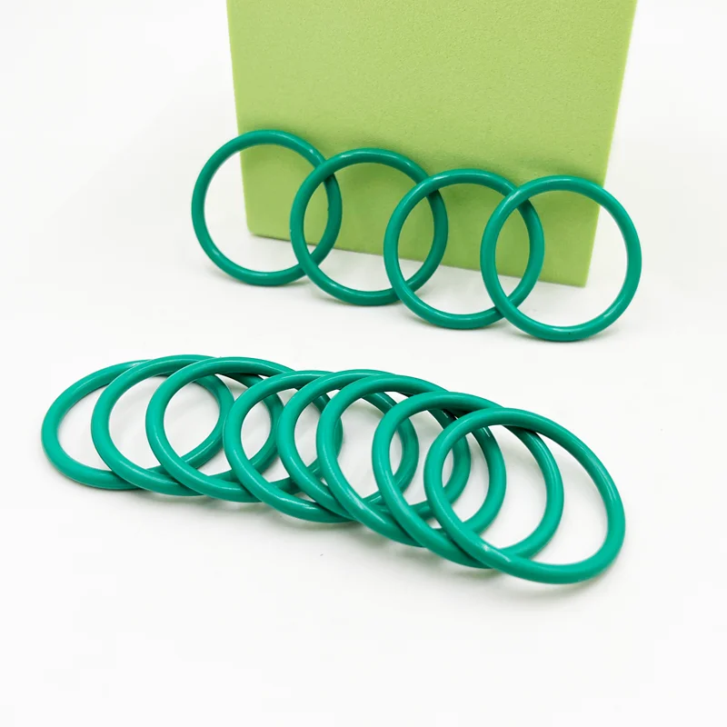 Fluorine Rubber Ring Green FKM O Ring Seal CS 1-3.1mm Fluoro-oxygen O-ring Gasket Ring Corrosion-resistant Seal Heat Wearable