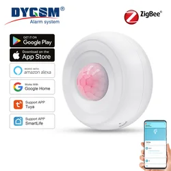 Tuya Zigbee PIR Motion Sensor Detector Movement Sensor Smart Life APP Wireless Home Automation System Work with Alexa Google