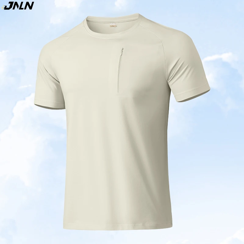 

JNLN Men's Cooling T-Shirt Hiking Climbing Trekking Mountaineering Short Sleeved T-Shirt Outdoor Functional Short Sleeve Tee