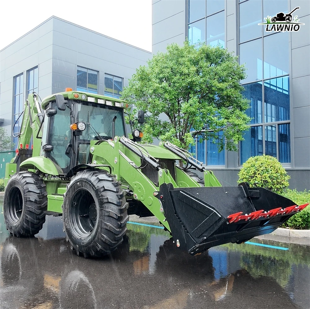 Free Shipping  Loader  Four Stroke Engine High  Capability Road Construction Backhoe Loader