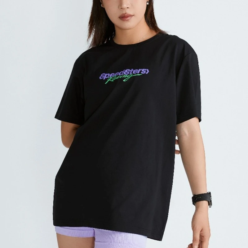 Quick-drying T-shirt  Racing LOGO Printed Round-neck Short-sleeved Moisture-wicking Antibacterial and Mite-proof