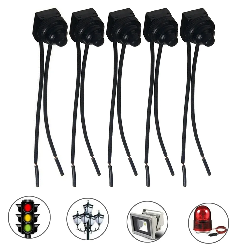 1-10PCS/Lot 12V Waterproof Push Button On-Off Switch & 4