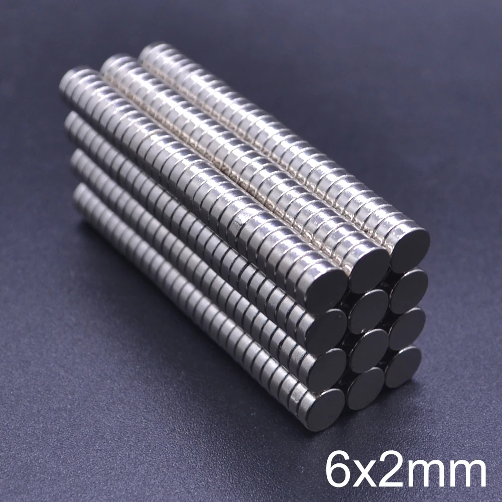 

20/50/100/200/500/1000/10000Pcs 6x2 Super Powerful Strong Bulk Round NdFeB Neodymium Disc Magnets Dia N35 Rare Earth Magnet 6*2