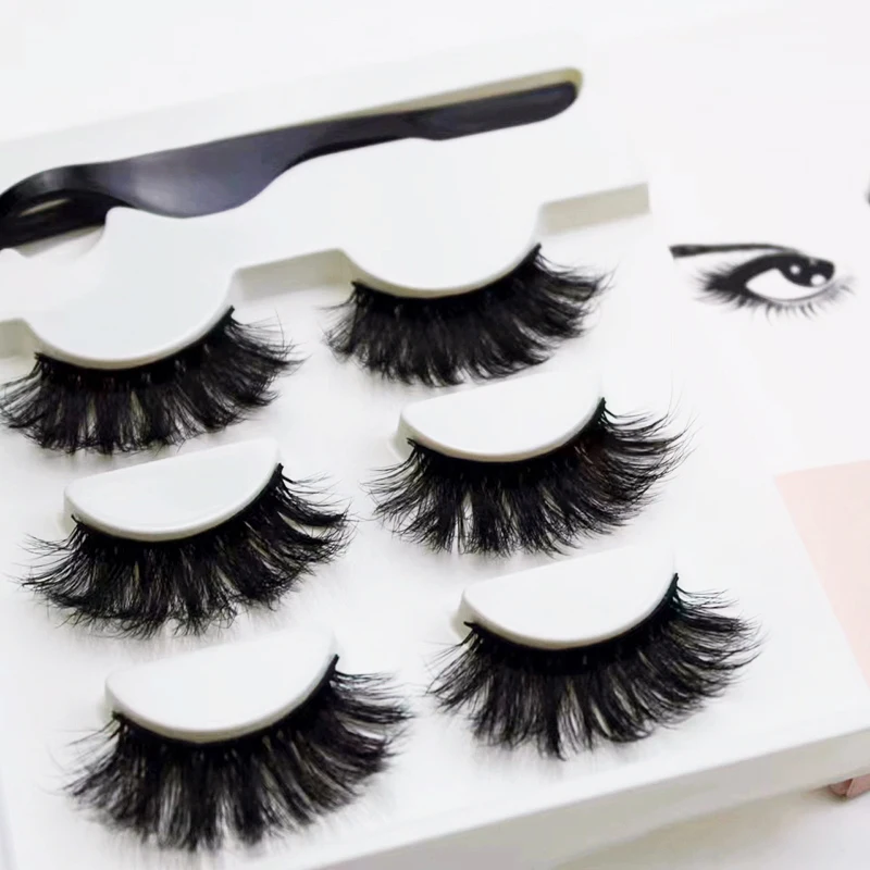 3 pairs of magnetic eyeliner pencil sets, with thick false eyelashes, easy to apply and difficult to take off makeup