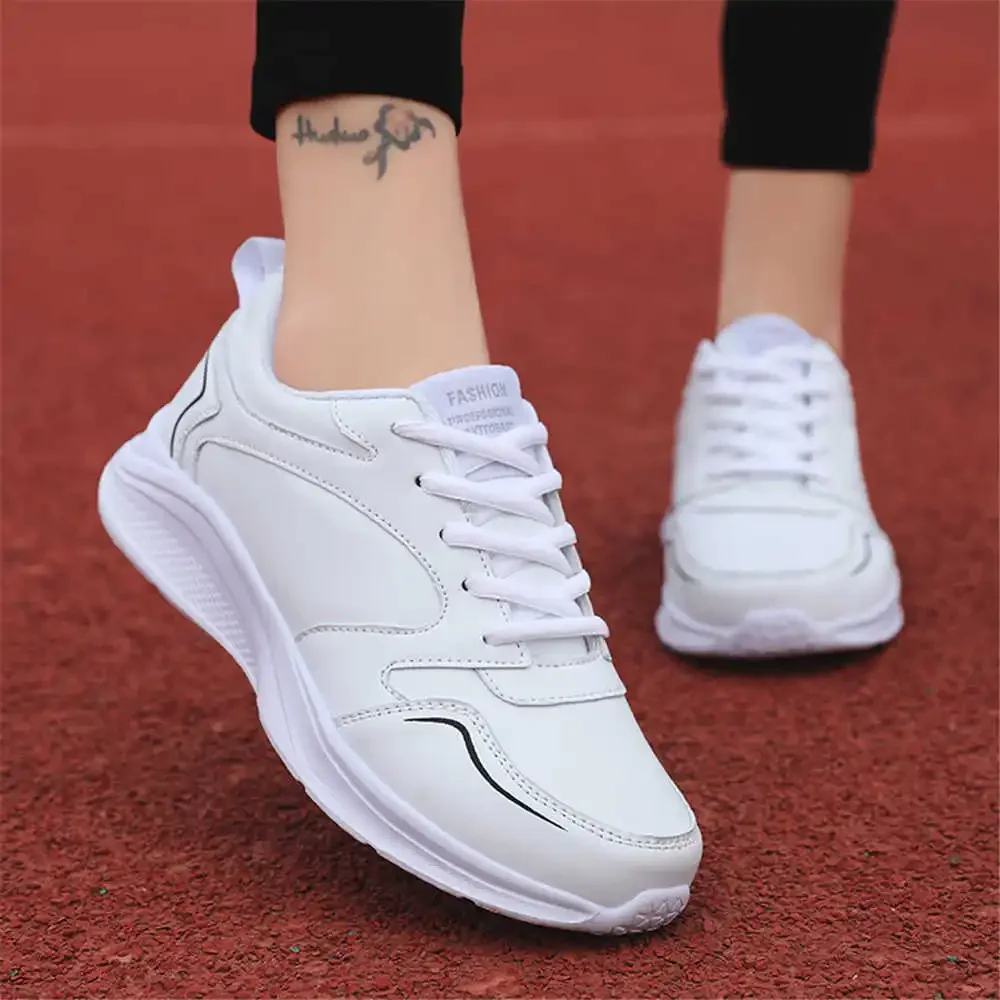 

Summer White Laced Boots Vulcanize Women's Sneakers Vip Shoes Woman Small Numbers Sport Hand Made Sheos Athletic Tenes