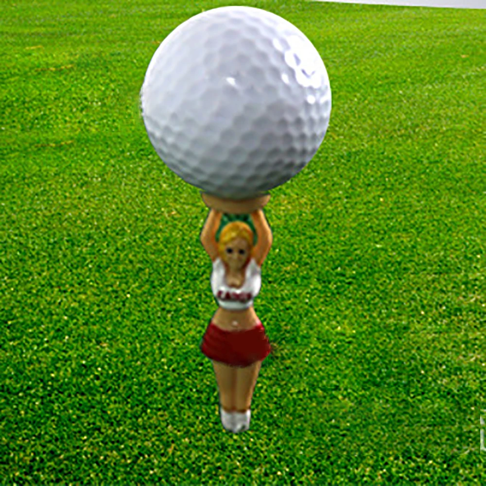 6 قطعة تي شيرت جولف بلاستيكي مقاس 75 مللي متر/2.95 "مثير فتاة المصفقين تصميم كرات الغولف حامل إكسسوارات الهدايا