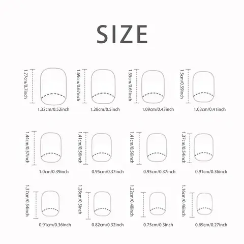 24 पीस छोटे फ्रेंच ग्लॉसी ग्लिटर नाखून, 1 जेली जेल और 1 नेल फाइल के साथ 12 best sales नकली नाखून छोटे - №11