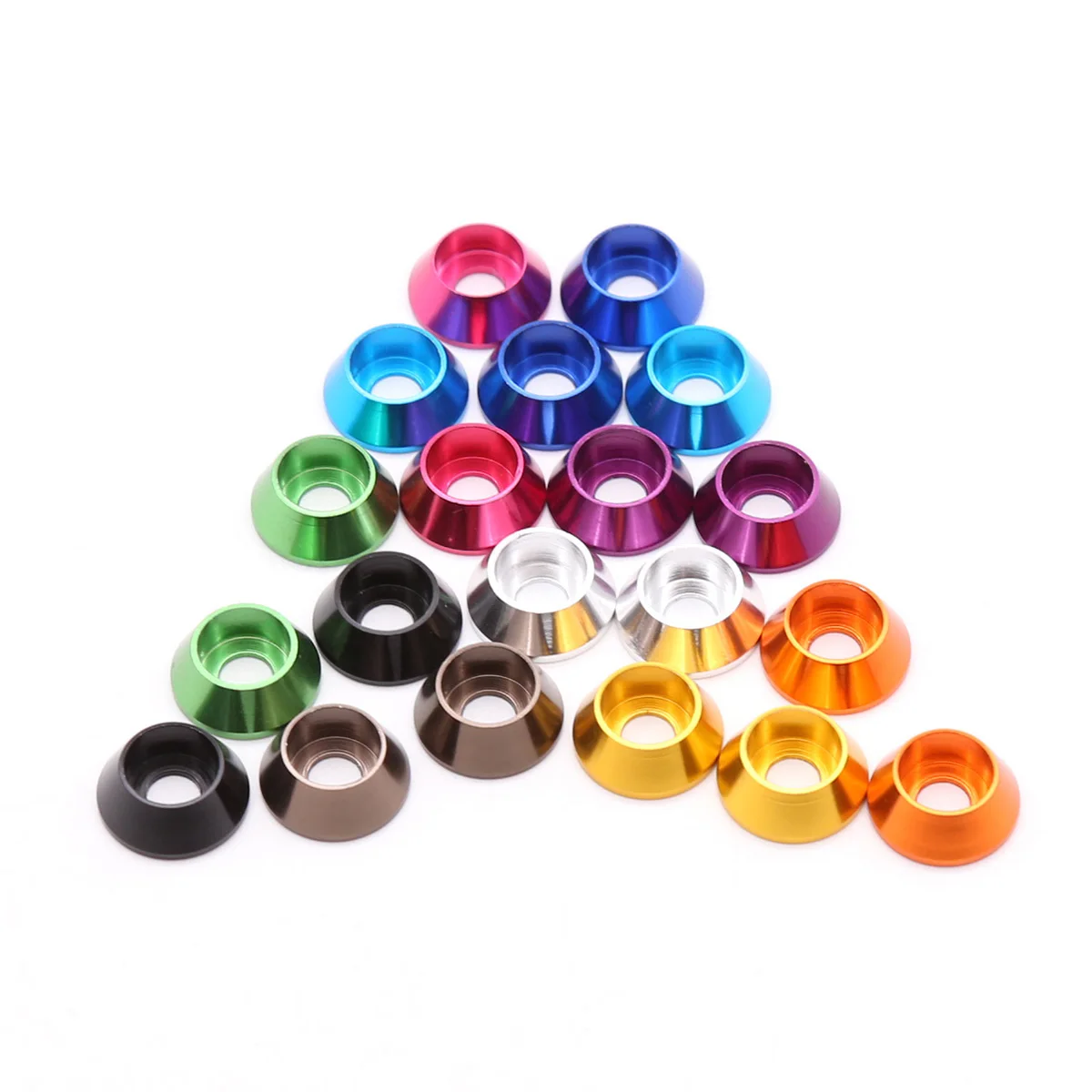 Aluminum Alloy Cup Head Washers Multiple Colour M2 M2.5 M3 M4