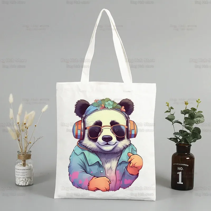 كل ما أريده أن أفعله هو الباندا ليس اليوم حقائب يد للجنسين مخصص قماش حمل حقيبة طباعة الاستخدام اليومي قابلة لإعادة الاستخدام السفر حقيبة تسوق عادية