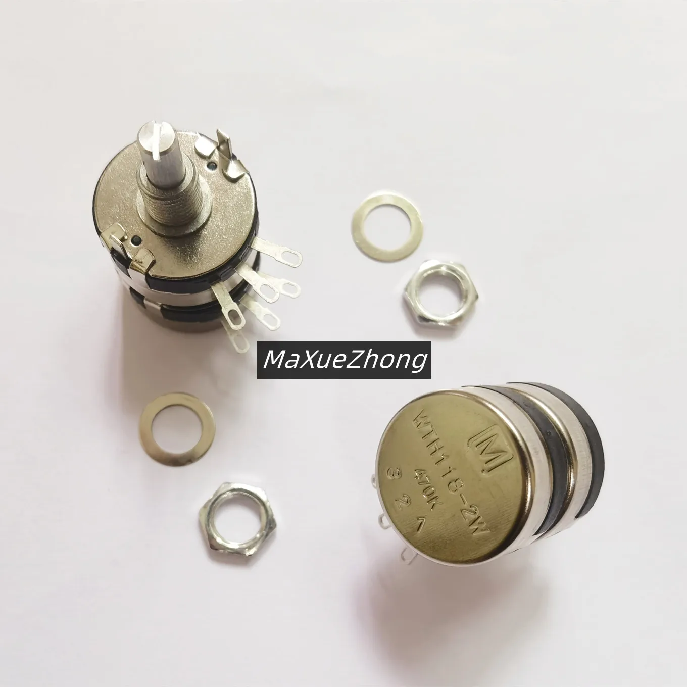 Original new 100% dual potentiometer WTH118-2W 1K 4K7 10K 22K 47K 100K 220K 470K 1M (SWITCH)