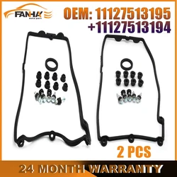 2Sets Engine Valve Cover Gasket Set Left + Right For BMW 545i 550i 645Ci 750Li X5 Auto Part Replacement 11127513194 11127513195