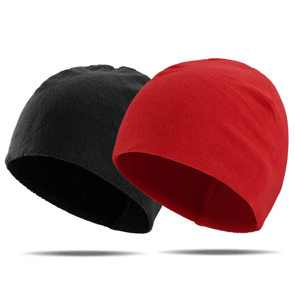 Winter Warm Skull Cap Soft Fleece Beanie Hat Thick Windproof Watch Cap Skiing Outdoor Warm Colored for Men Women