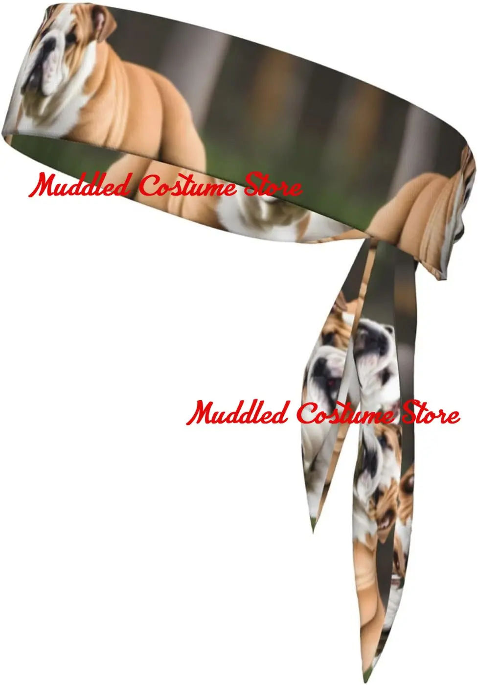 

Английские бульдоги с принтом, спортивный галстук на голову для мужчин и женщин, впитывающий влагу, спортивный для тренажерного зала, йоги, футбола