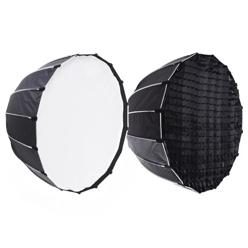 Softbox parabólico de boca profunda, accesorios de iluminación para fotografía, softbox, caja de fotografía tipo shed
