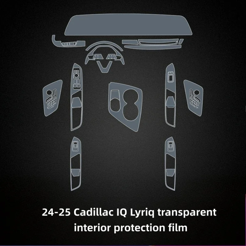 For 24-25 Cadillac IQ Lyriq center console gear shift interior film car modification transparent anti-scratch protective film