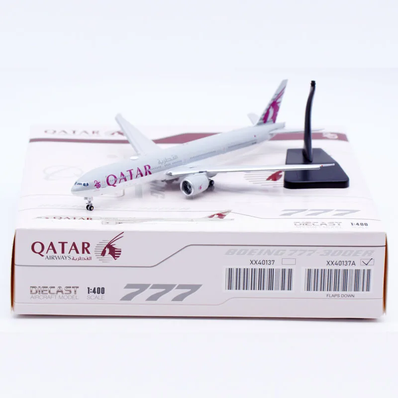 

XX40137A Alloy Collectible Plane Gift JC Wings 1:400 Qatar Airways Boeing B777-300ER Diecast Aircraft Model A7-BEE Flaps Down