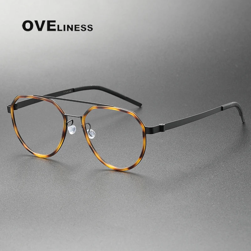 2023 Brand Design Pure Titanium Glasses Frame Men women Vintage Round Prescription Eyewear Myopia Optical Eyeglasses Spectacle