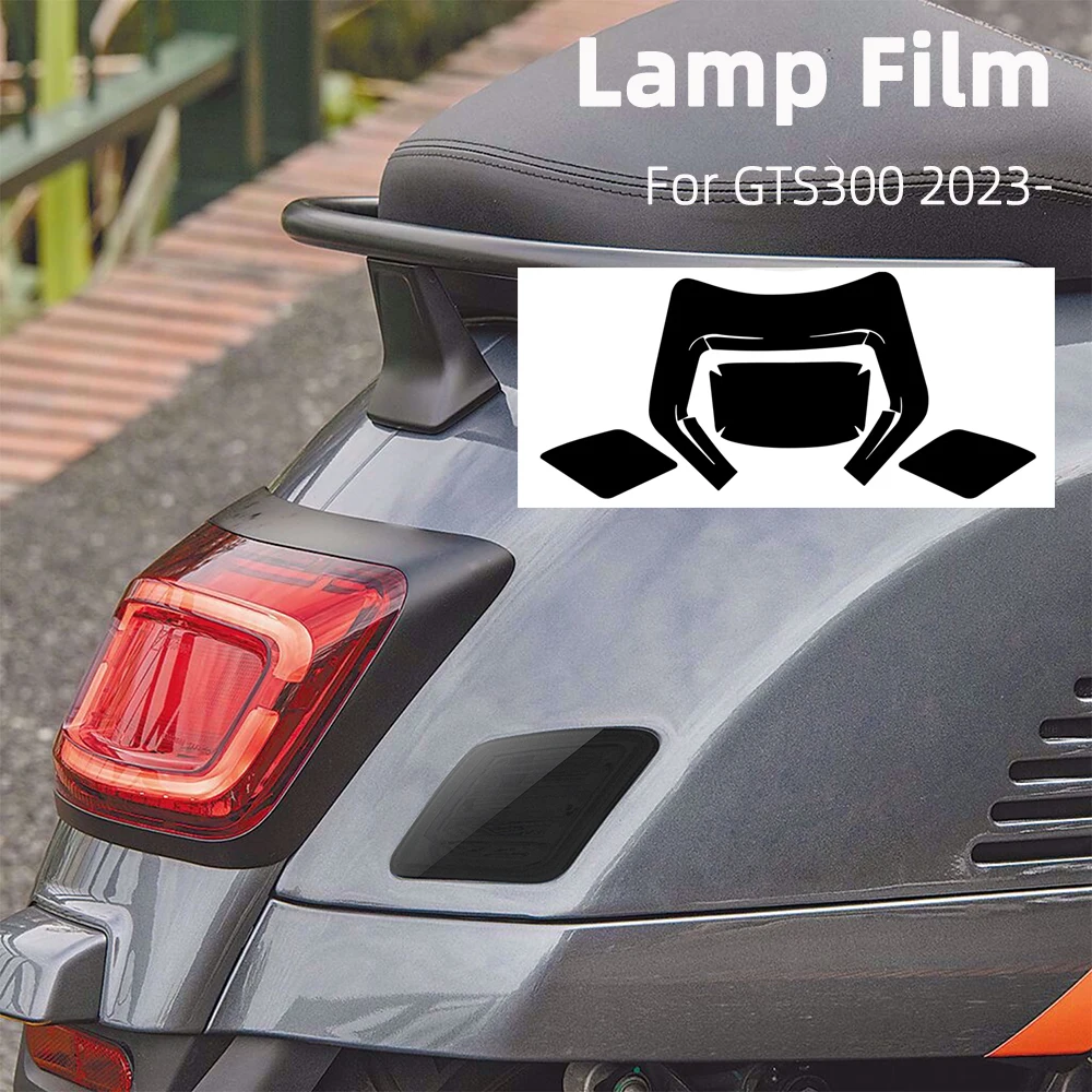 

For Vespa GTS 300 gts300 GTS300 2023 2024 Motorcycle Lamp Film Exterior Headlight And Rear Taillight Protective Film Kit