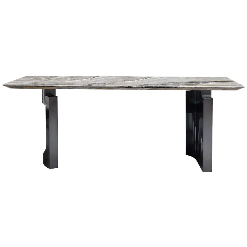 

Dining table marble Italian light luxury minimalist rectangular dining table high-end villa large dining table