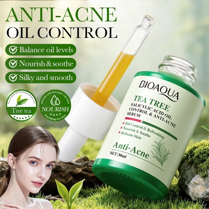 Tea Tree Salicylic Acid Oil Control and Acne Removal Serum 30ml Facial Skin Care Products