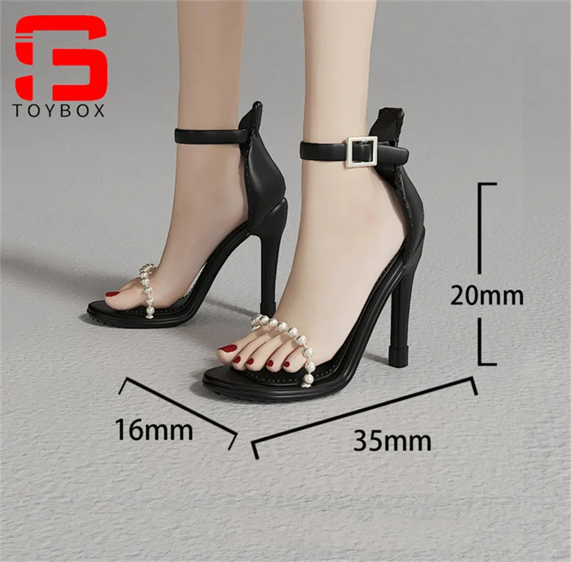 1/6 Scale รองเท้าส้นสูงบางรองเท้าส้นสูง Pearl สายเดี่ยวรุ่น Fit 12 ''ทหารหญิง Action Figure Body ตุ๊กตา