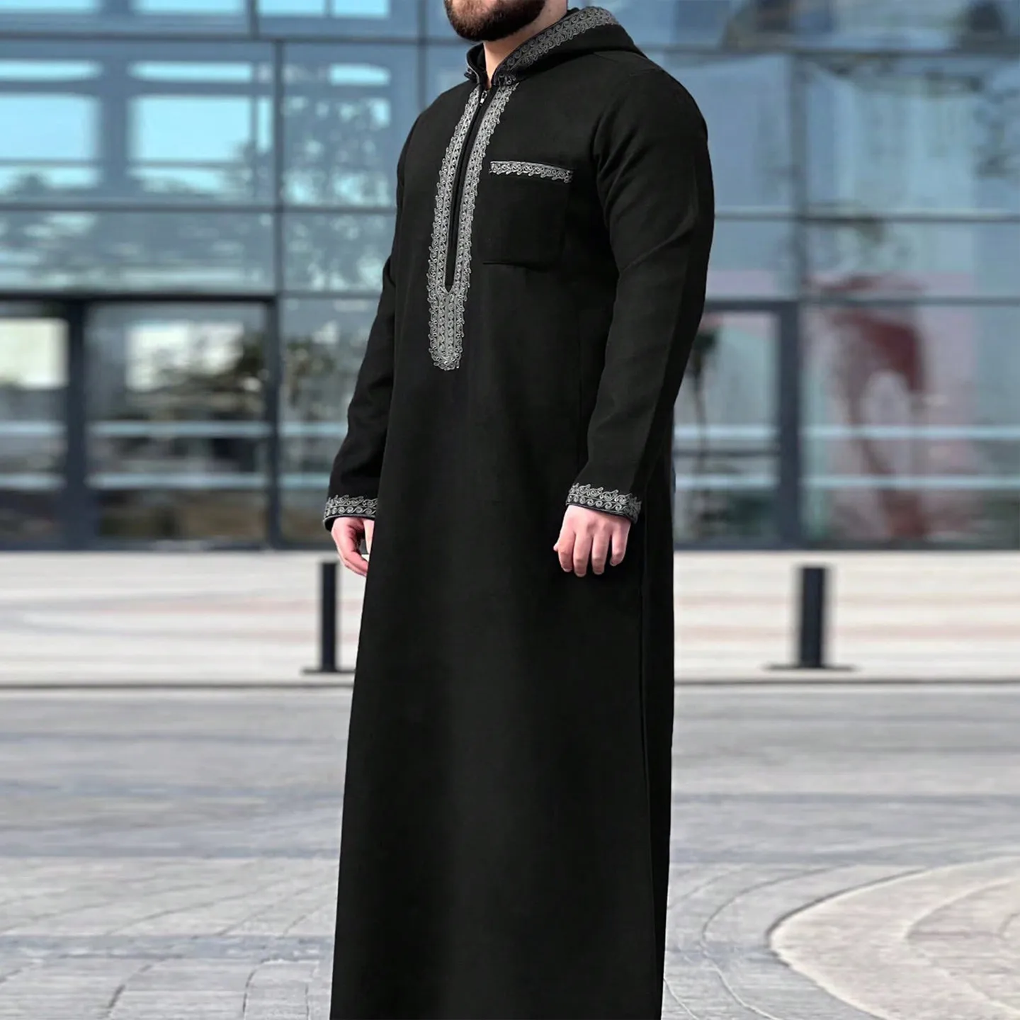 Hooded black