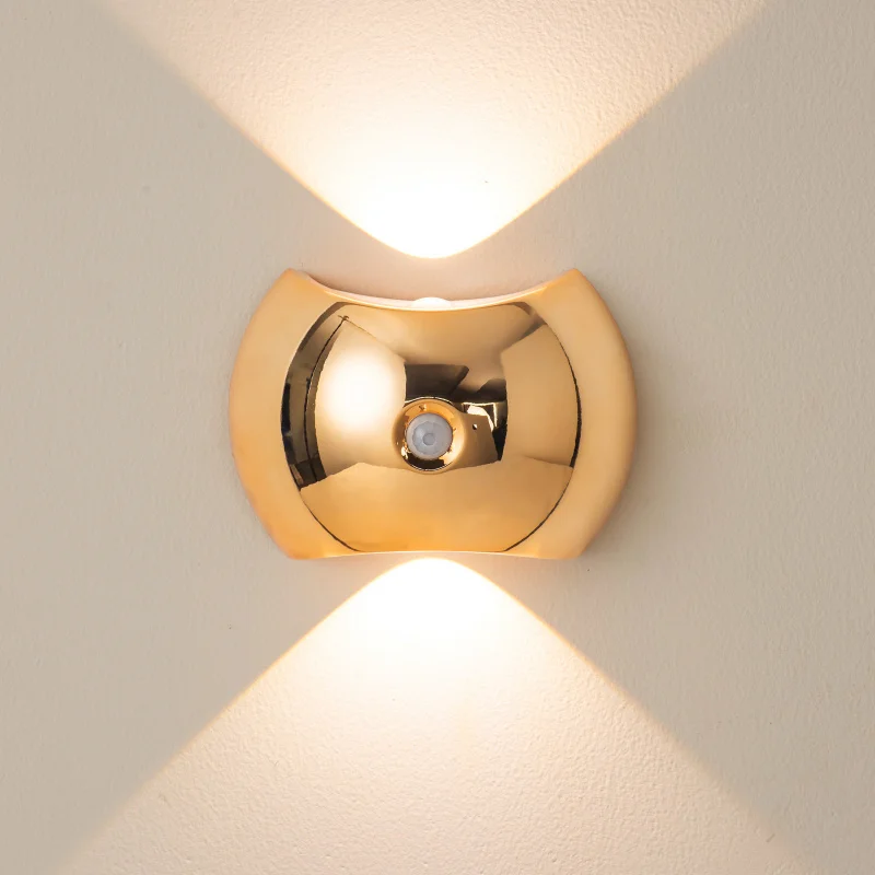 

Rechargeable Magnetic Wall LampledHuman body sensor bedroom hotel bedside lamp indoor wireless staircase wall lamp