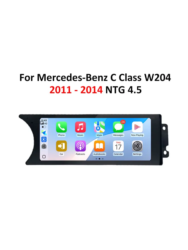 Android 16 Auto-GPS-Navi-Player 8,8 Zoll für Mercedes Benz C-Klasse W204 S204 2011 - 2015 WIFI Carplay BT Google Auto-Multimedia-Stereoanlage