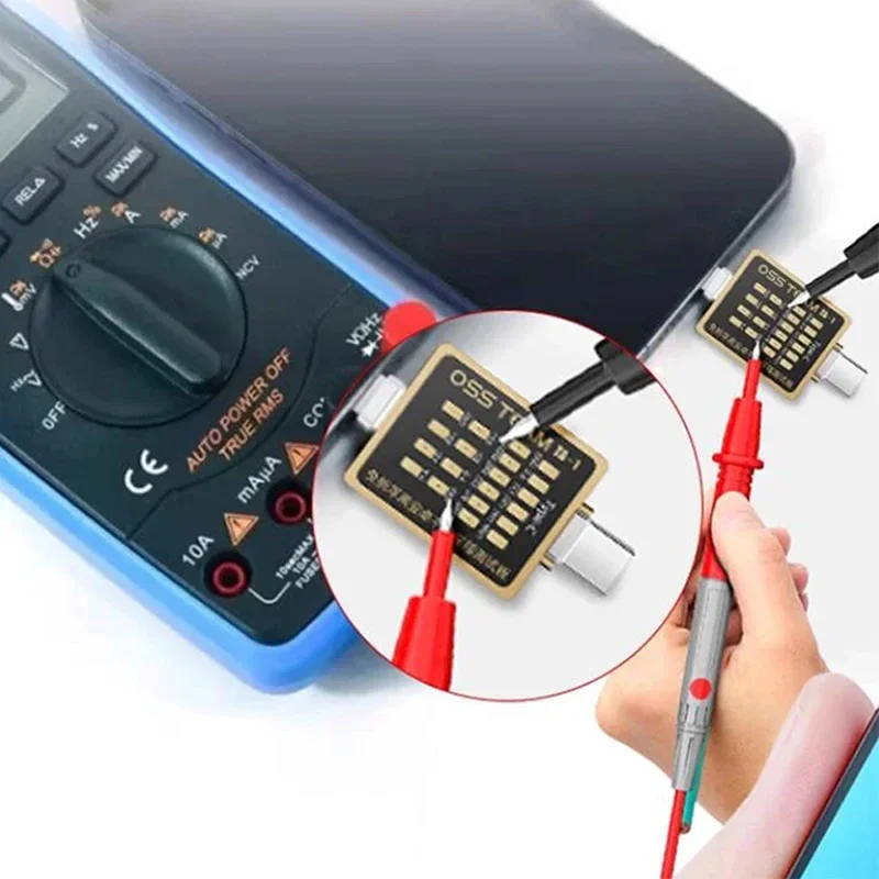 Il tester della spina di coda del cavo di ricarica del telefono cellulare OSS TA-1 è adatto per una varietà di modelli di telefoni cellulari senza smontaggio