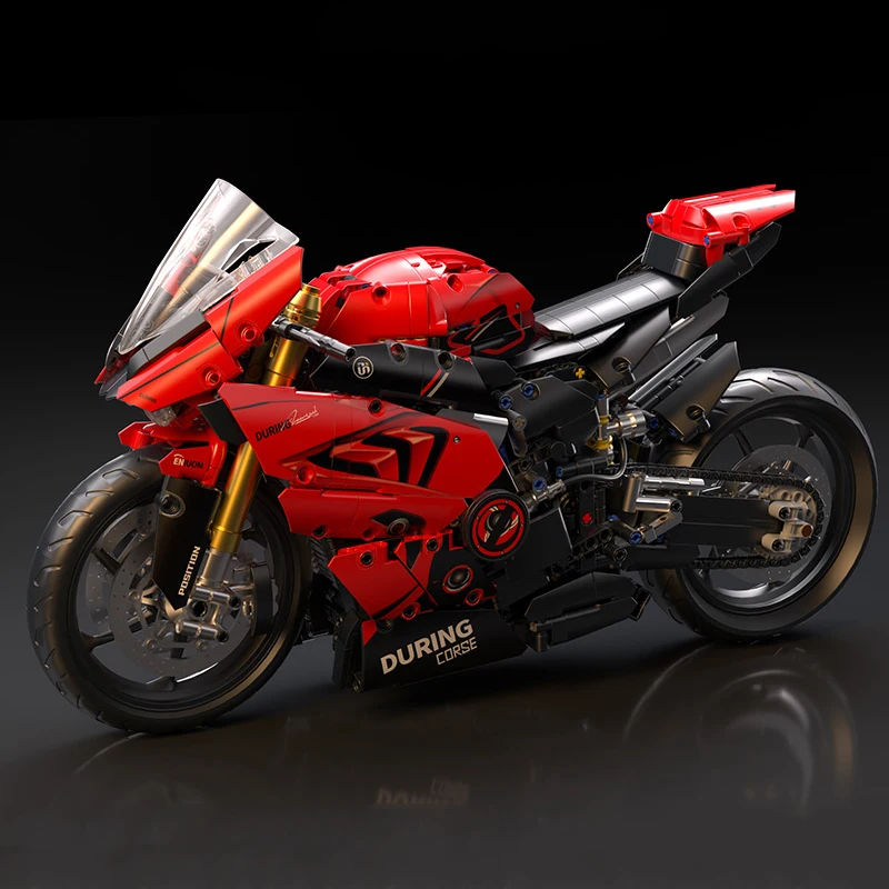 V4s Motorrad-Bausatz, Super-Rennmodell mit Ausstellungsständer, STEM-Spielzeug für Erwachsene und Jugendliche, perfekte Weihnachtsgeschenke – Detail 4