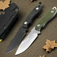 Wind Blade Small Straight Knife 8Cr13Mov Blade G10 Handle Compact Outdoor Knife Multi-functional Knife for Picnics Men's Gifts