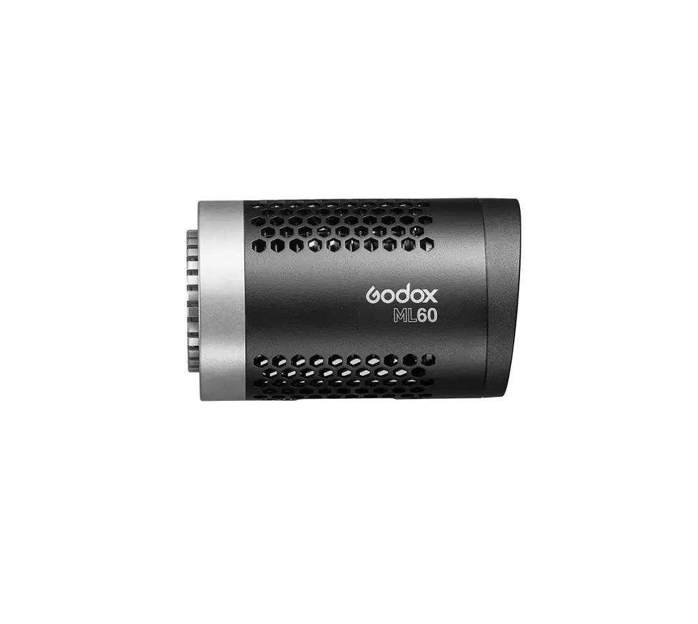 Godox-luz em led com ajuste de brilho, modos silenciosos, 60w, suporte para íon de lítio com fonte de alimentação, luz led para ambientes externos