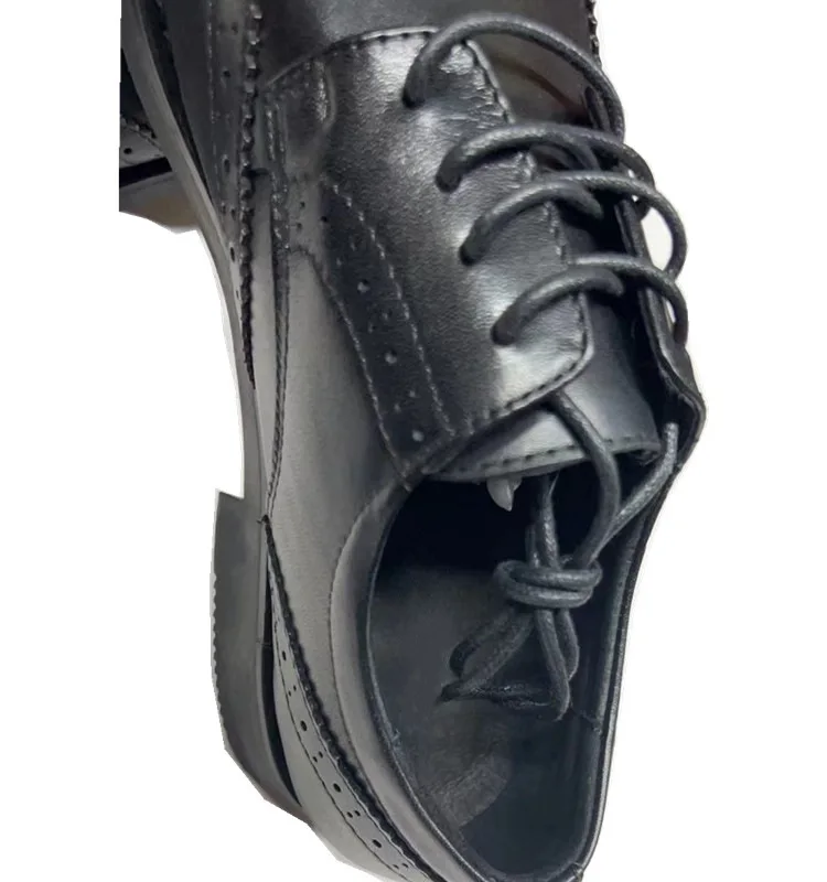 YIGER Men's Oxford Shoes Men's Black Brogue shoes New Genuine Leather Business shoes Top layer Cowhide Japanese and Korean Style
