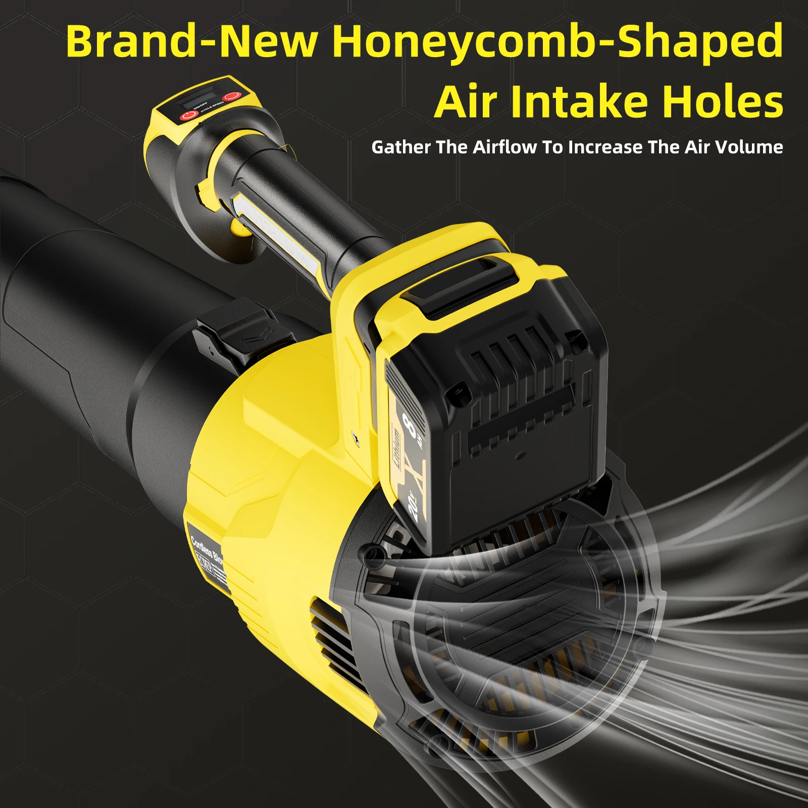 منفاخ أوراق الشجر اللاسلكي لبطارية ديوالت 18 فولت 3 سرعات منفاخ مدفع محمول قوي للغاية لأداة تنظيف أوراق الغبار والثلج