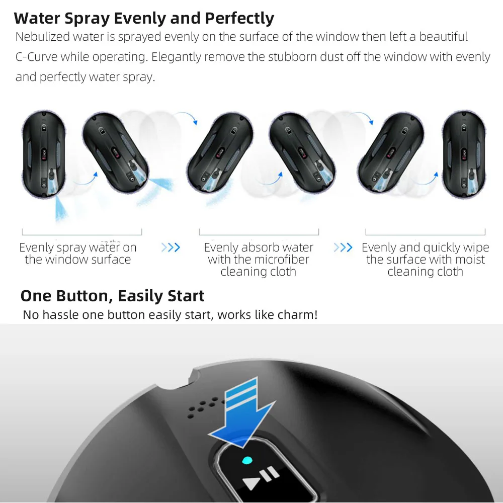 Hobot 388 Commerciële Dubbelzijdig Outdoor Magnetische Window Cleaner Magneet Automatische Draadloze Afstandsbediening Glas Glazenwasser