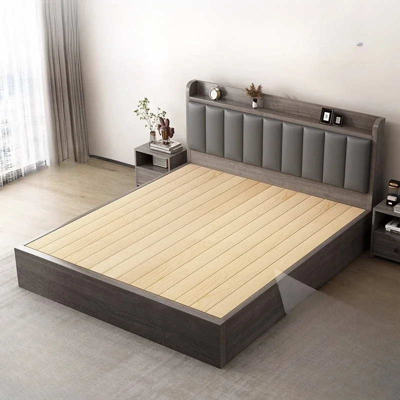

Comfortable Fashionable Beds Frame Modern Minimalist Simple Beds Beauty Princess Massage Luxury Wood Cama Casal Home Furniture