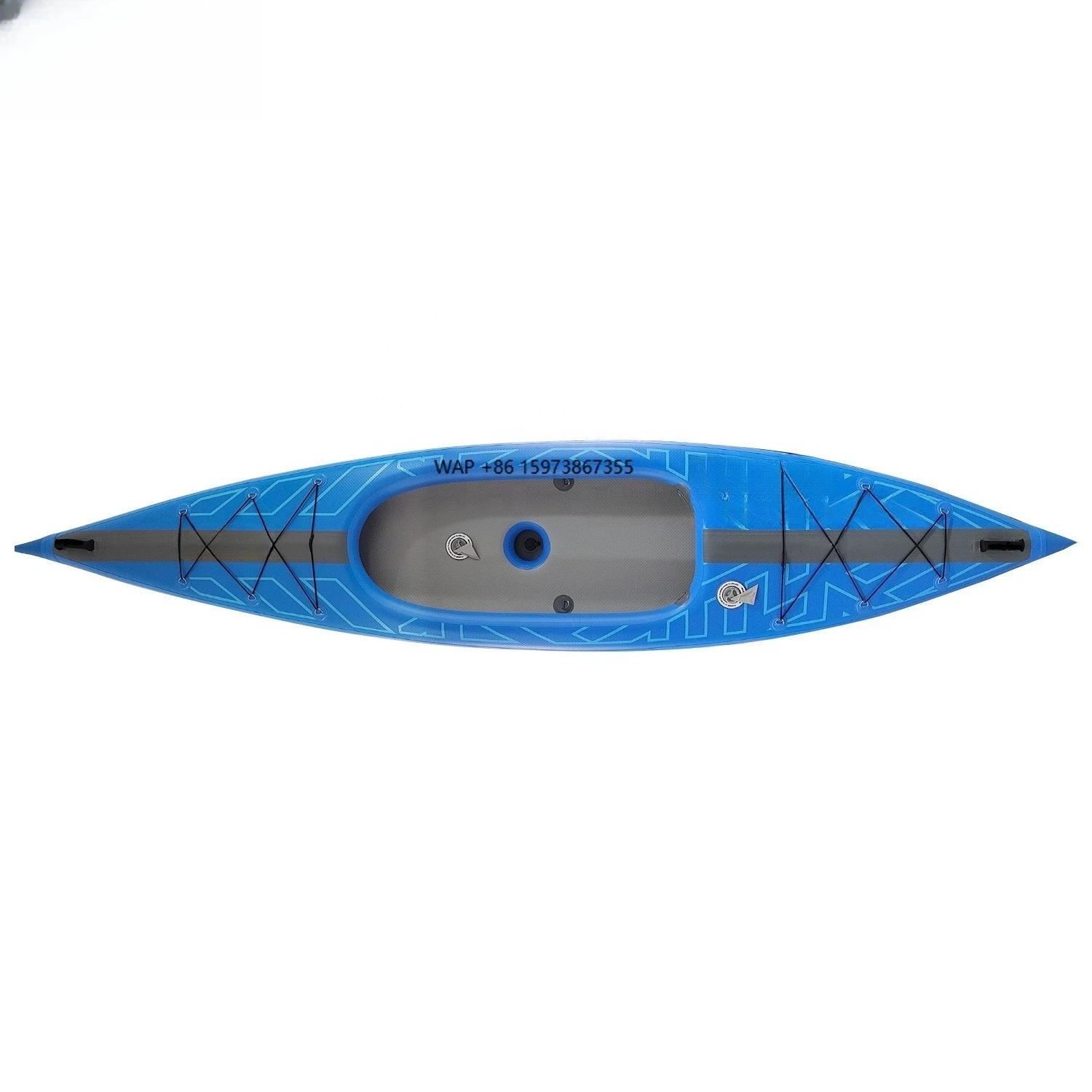 JTRDA 385cm Double Air Chamber Inflatable Drop Stitch Kayak Sit on Top Kayak 1 Person Customized Logo Canoe Fishing Kayak