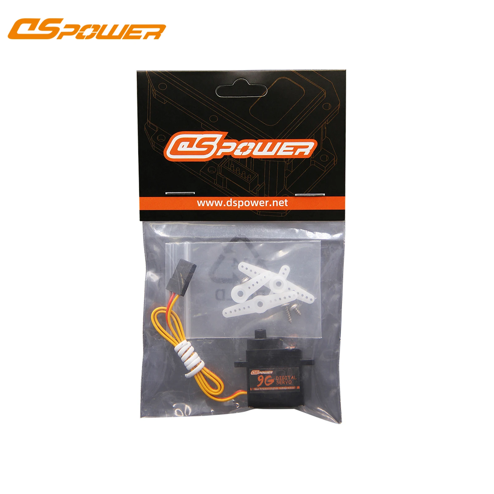 DSPOWER-servomotor Digital a prueba de agua, 9G, para avión, helicóptero, coche, barco, Robot SCX24, WLtoys K969, K989, K999, Mini Q Fixwing