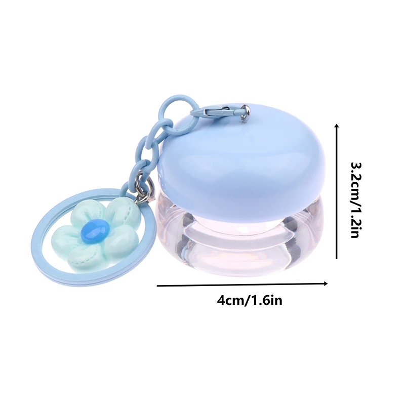 1 mini barattolo vuoto per balsamo per labbra in plastica da 5 g con contenitore per maschera per labbra con ciondolo portachiavi
