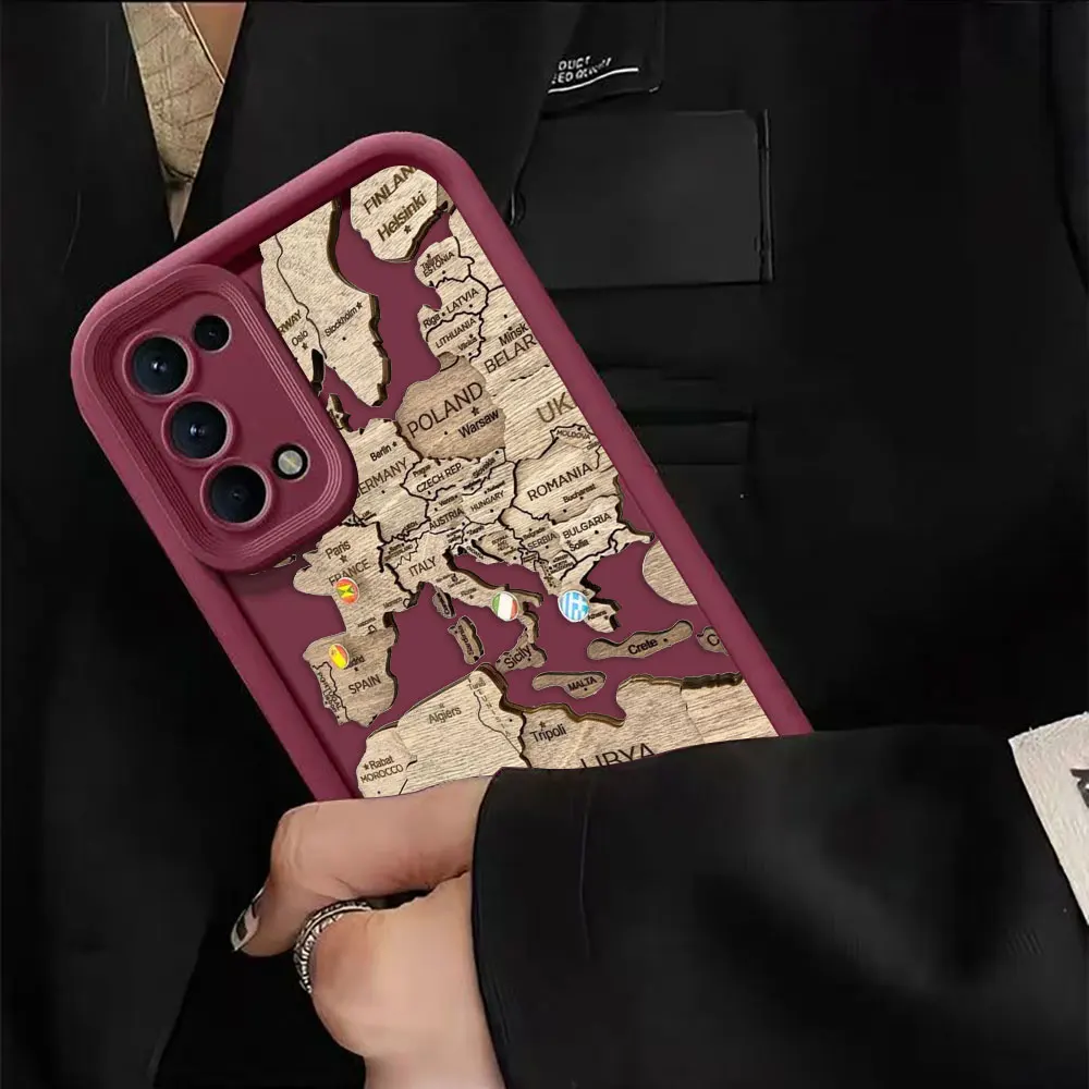 Travel Planes World Map Phone Case For Samsung Galaxy S26 S25 S24 S23 S22 S21 FE S20 ULTRA PLUS TPU Case Shockproof Cover Capa