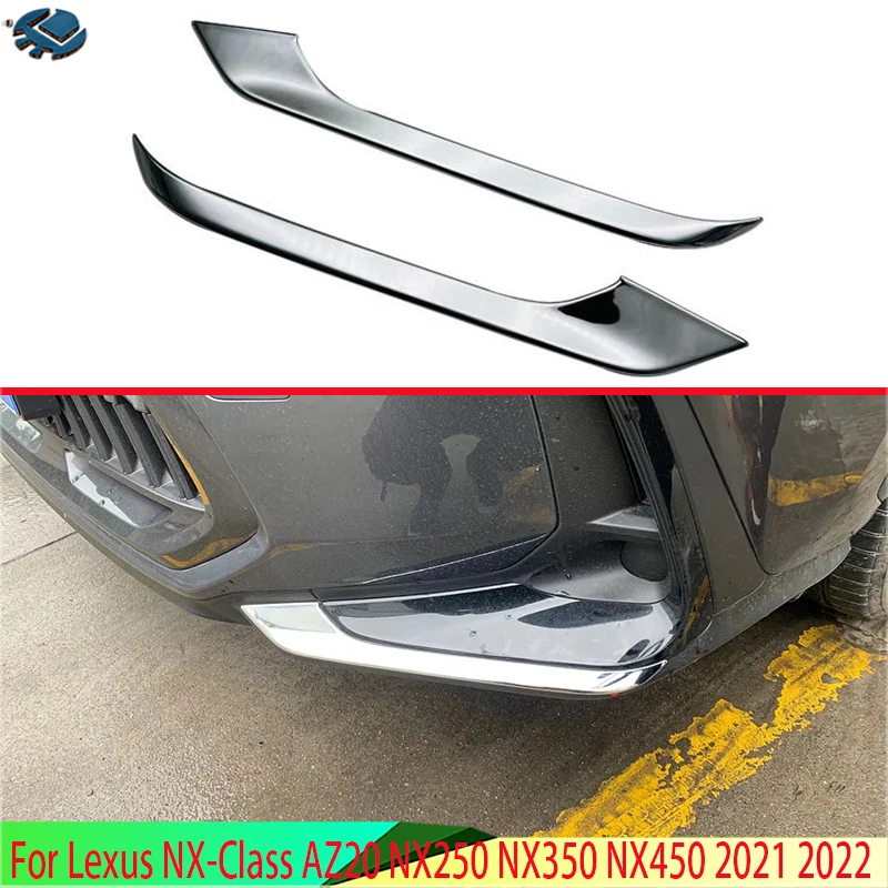 For Lexus NX-Class AZ20 NX250 NX350 NX450 2021 2022 ABS Chrome Front Fog Light Lamp Cover Trim Molding Bezel Garnish