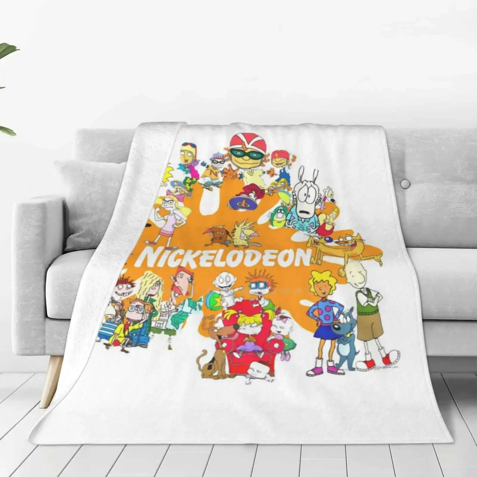 Anni \'90 Nick Cartoons coperte morbide Super calde gettare su divano/letto/viaggio anni \'90 Rocket Power Angry Beavers bacche di spine selvatiche