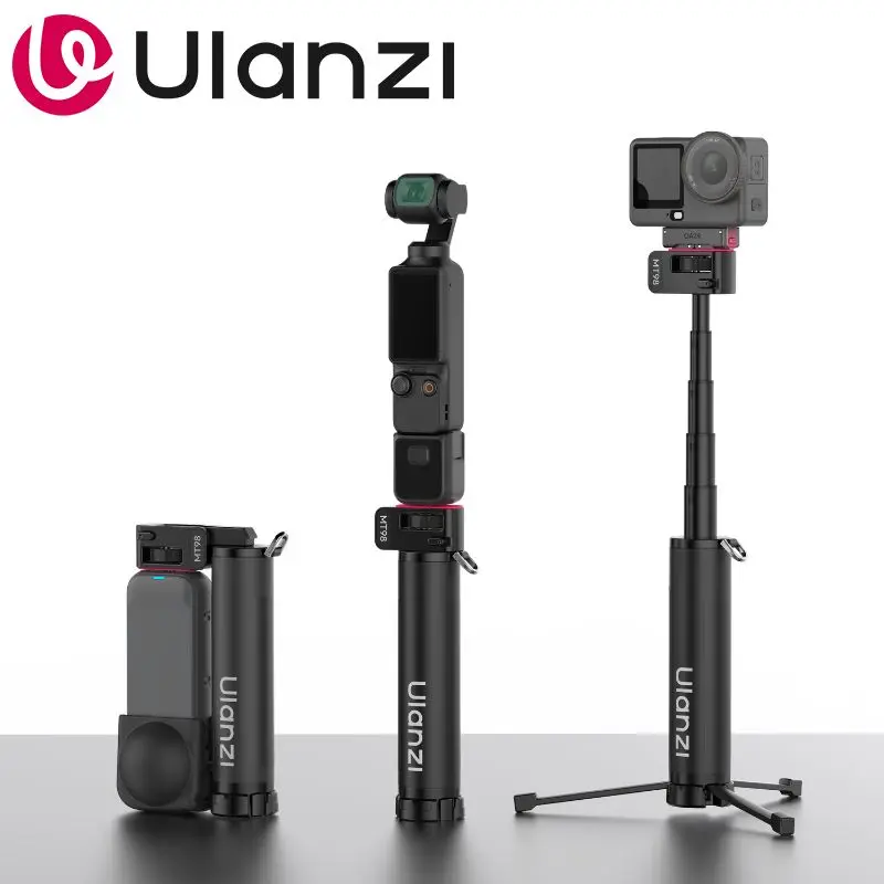 

Складная селфи-палка Ulanzi MT98 2-в-1: селфи-палка и штатив, широкая совместимость, гибкий угол наклона для фото и видеоблогов Insta360