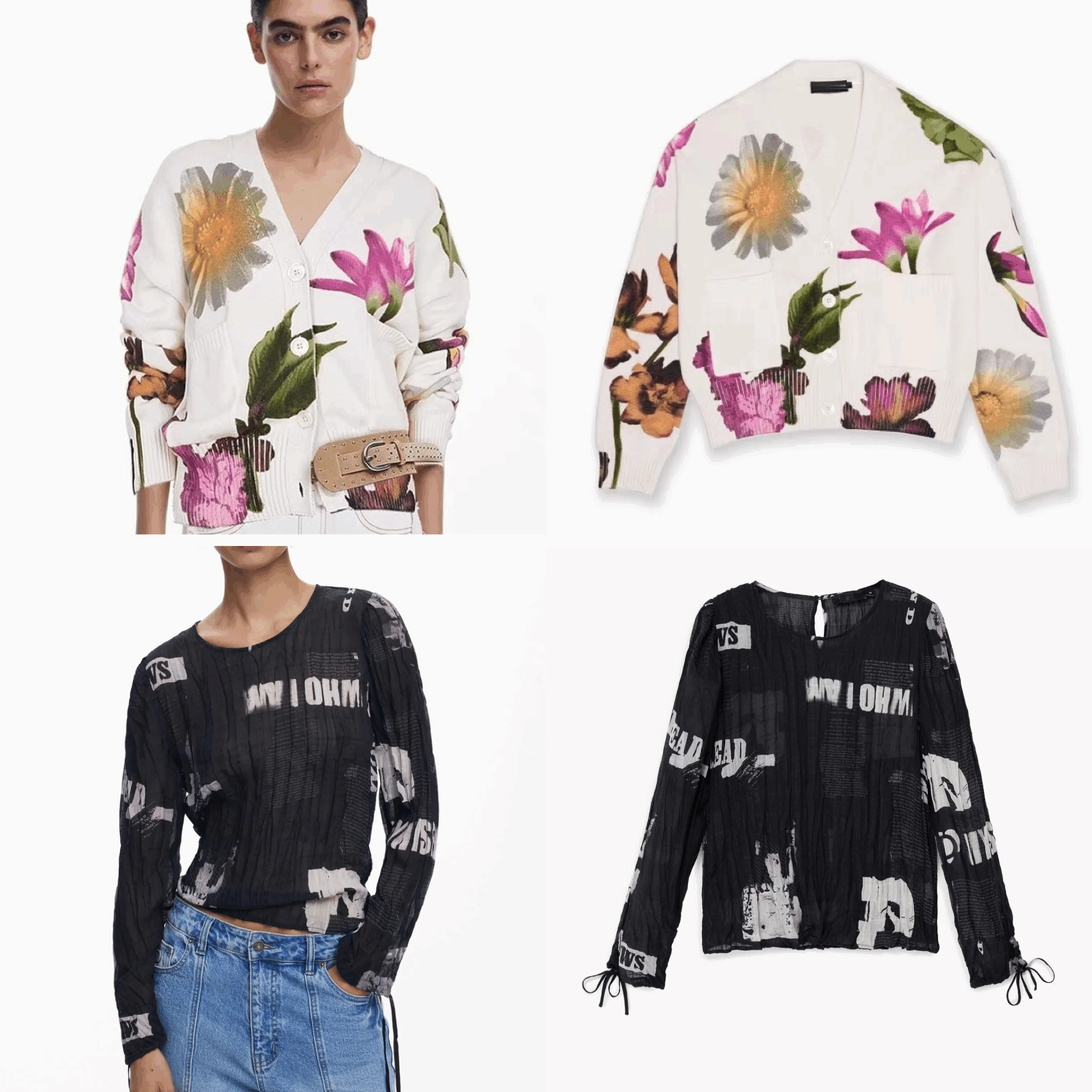 

Европейский и американский оригинальный испанский женский вязаный свитер с цветочным принтом, свободный осенне-зимний свитер нового продукта