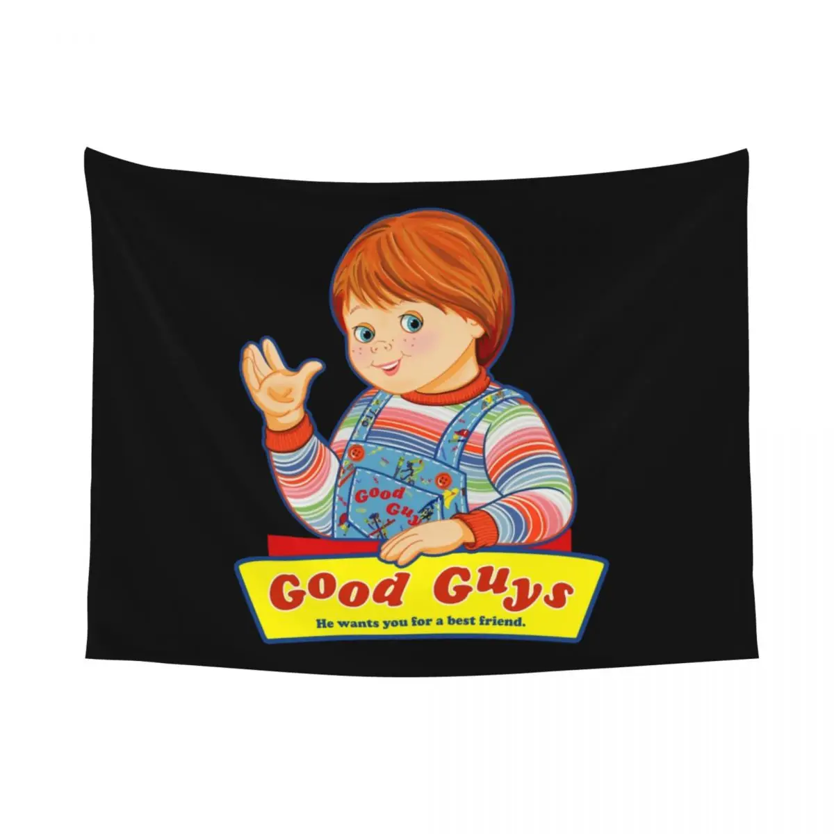 Customized Hippie Good Guys Chucky Art Tapestry Wall Hanging Room Decor Child's Play Doll Tapestries Dorm Decoration