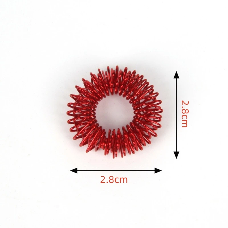 10PCS/Pack Acupressure Rings Spiky Sensory Finger Rings Set for Teens Adults Stress Reducer Massager Stress Relief Fidget Toys