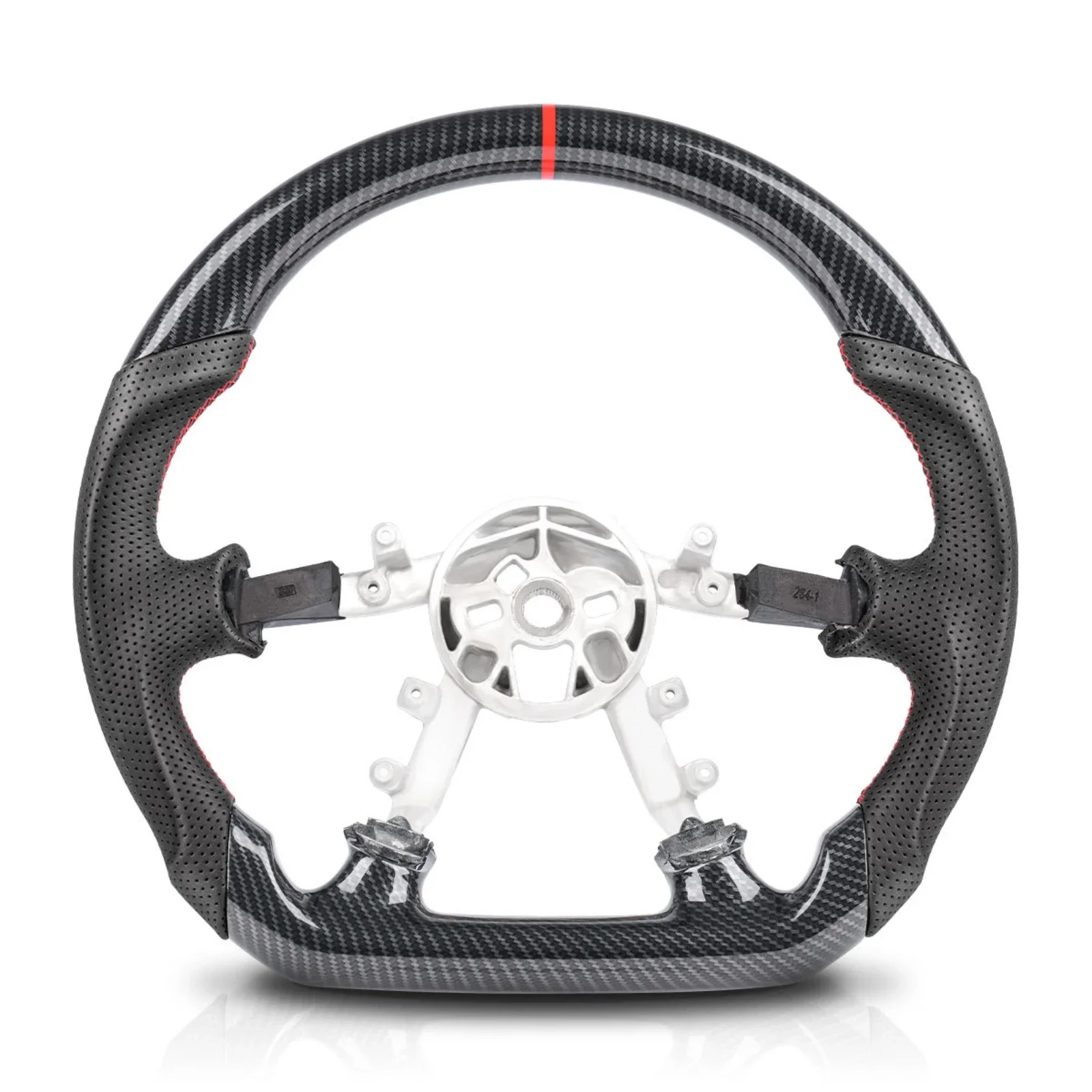 

Hydro-Dip Carbon Fiber Steering Wheel For Chevrolet Corvette C5 1997 1998 1999 2000 2001 2002 2003 2004 Perforated Leather Grips