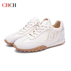 CHCH Women's Casual Shoes 2024 New Edition Letter Embroidered Flat Shoes Women's Forrest Gump Shoes