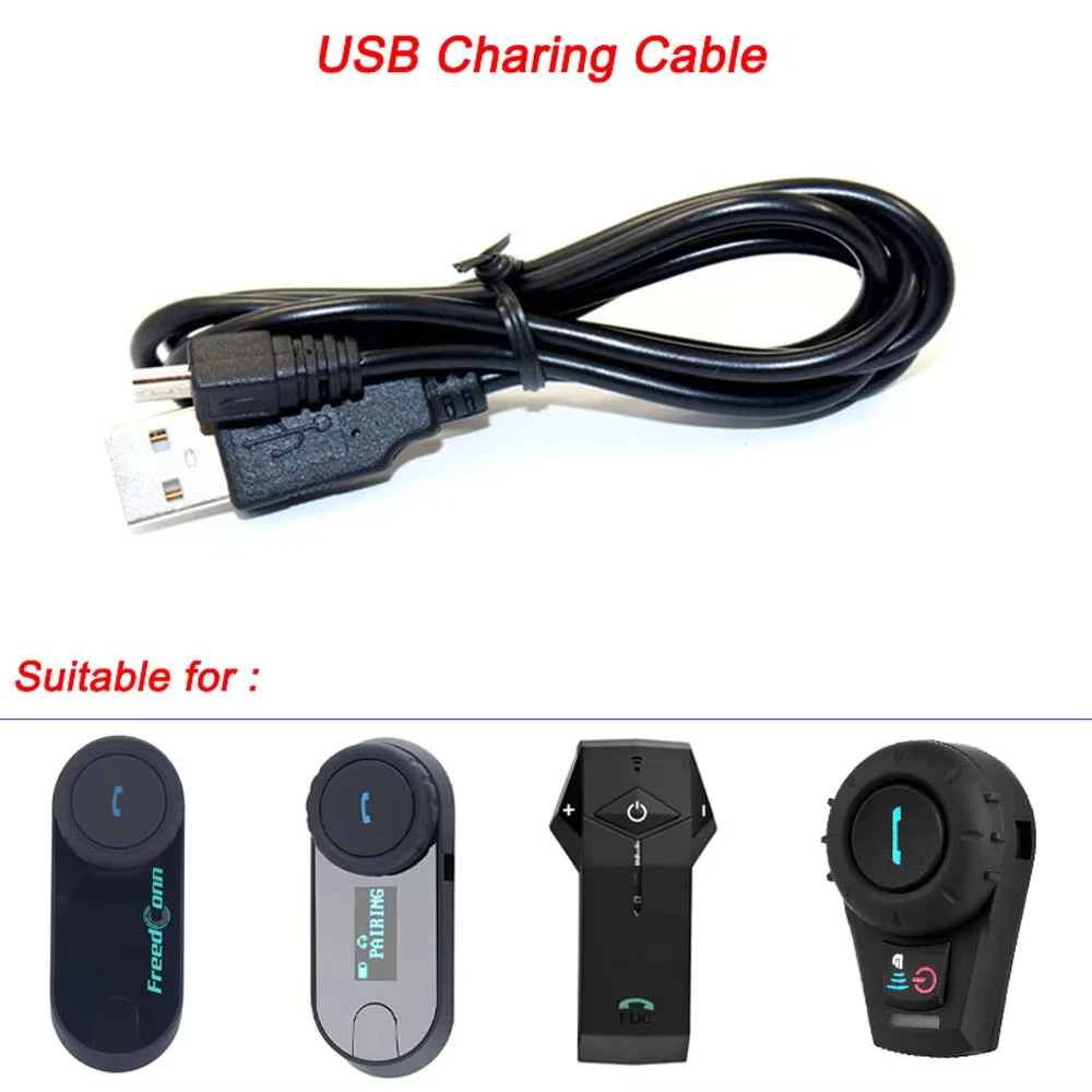 Аксессуары для зарядки FreedConn: 8-контактный USB-кабель для зарядки, подходит для мотоциклетных Bluetooth-гарнитур T-COM, T-Max, COLO.